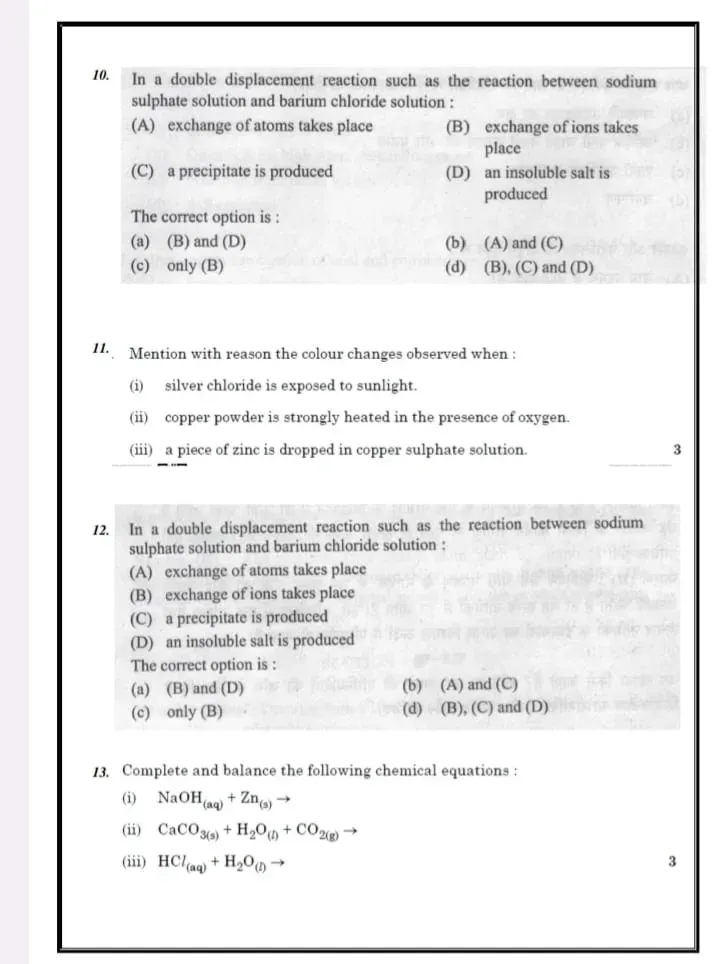 10th class maths question bank